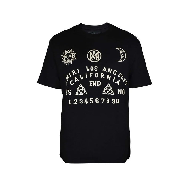 Amiri T-shirt Black Cotton T-Shirt With Moon Black