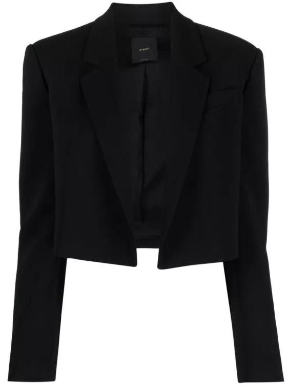 Pinko - Black Crop Blazer - Größe 44 - black