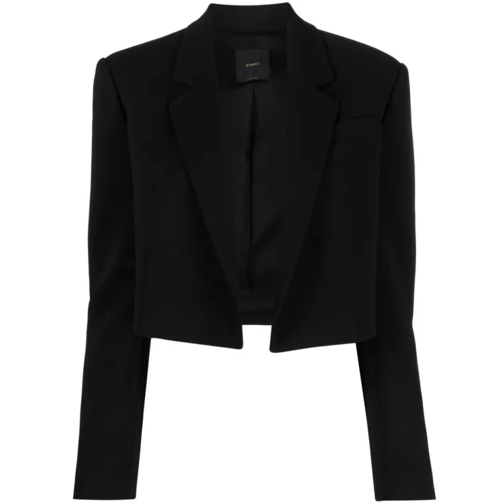 PINKO  Black Crop Blazer Black