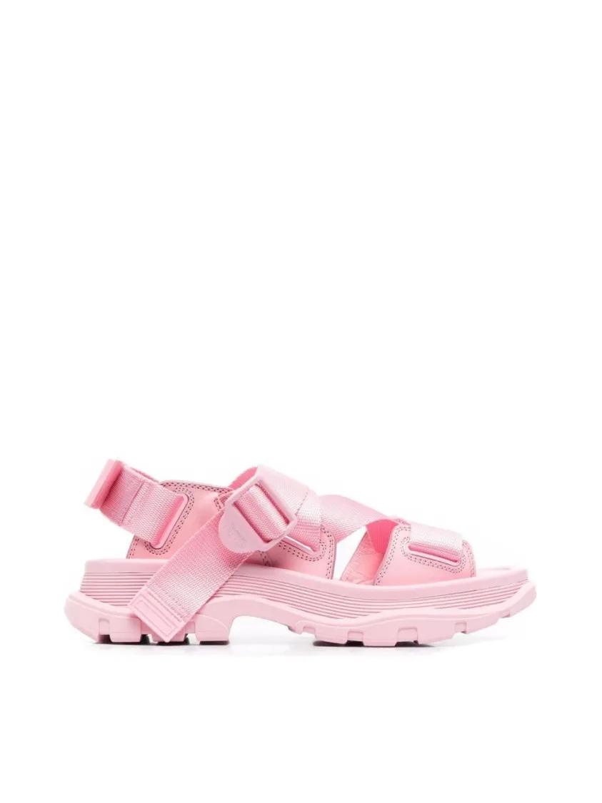 Thumbnail - Alexander McQueen Sandalen - Tread Sandals With Adjustable Straps - Gr. 38 (EU) - in Rosa - für Damen