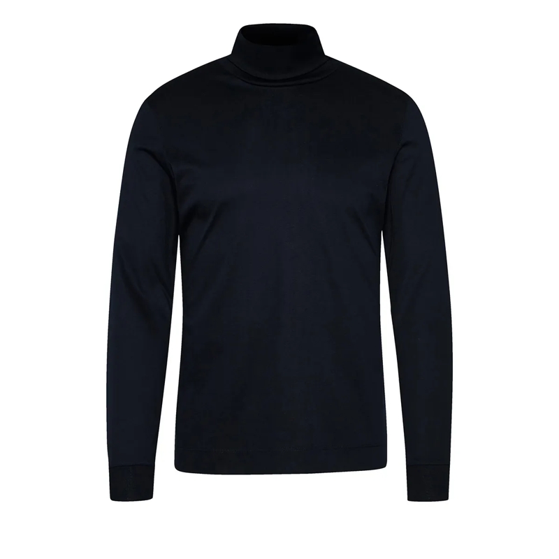 VAN LAACK T-Shirt Longsleeves Polo Uni dunkel-blau