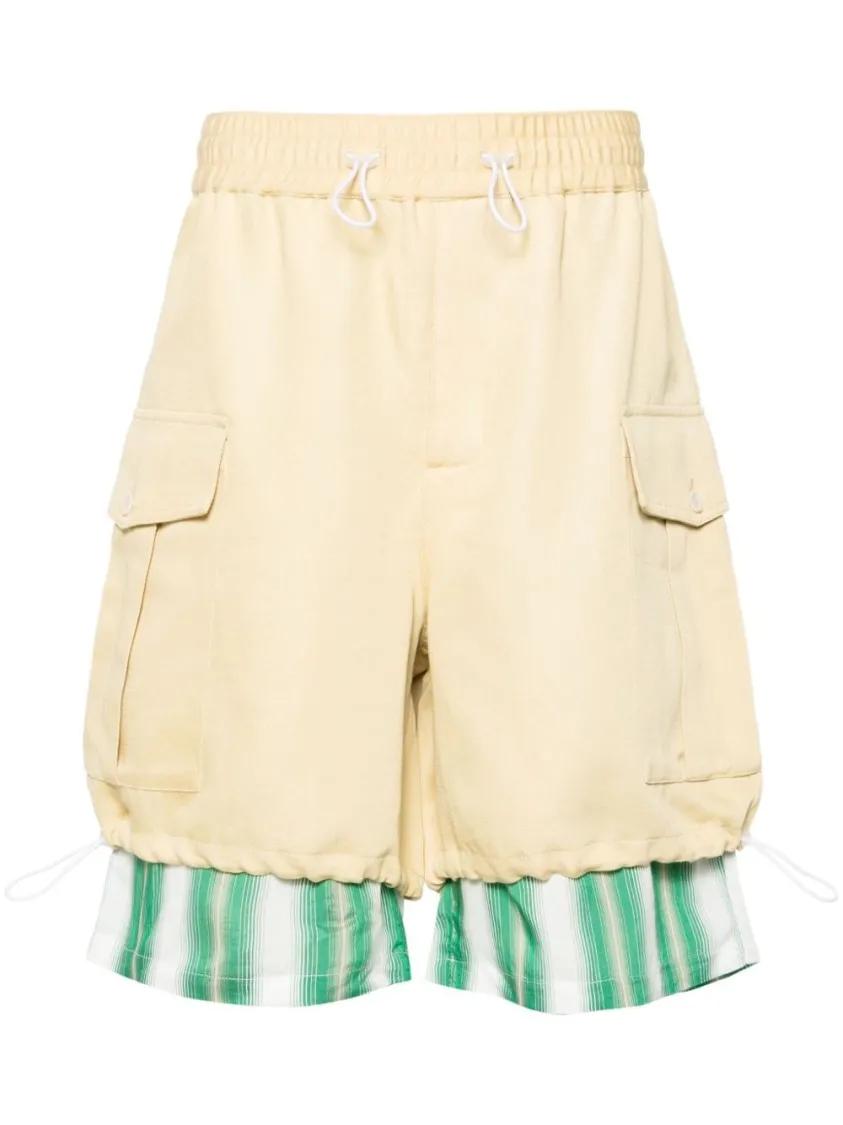 Thumbnail - Wales Bonner - Bermuda Shorts With Logo - Größe 46 - gelb