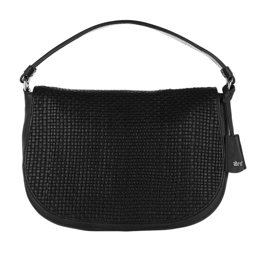 Abro Mini Eleonor Weave Shoulder Bag Black/Nickel Satchel