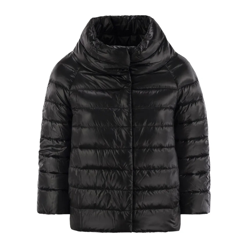 Herno  Mini Cape With Jewelled Sleeves Black