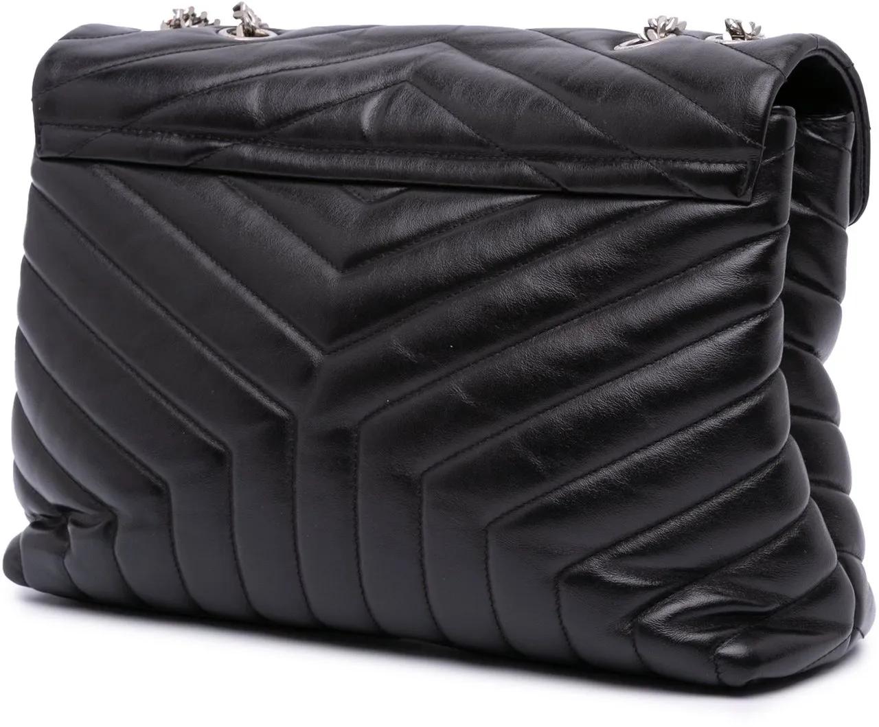 Thumbnail - Saint Laurent Hobo Bags - 2017 Medium Matelasse Leather LouLou Shoulder Bag - Gr. unisize - in Schwarz - für Damen