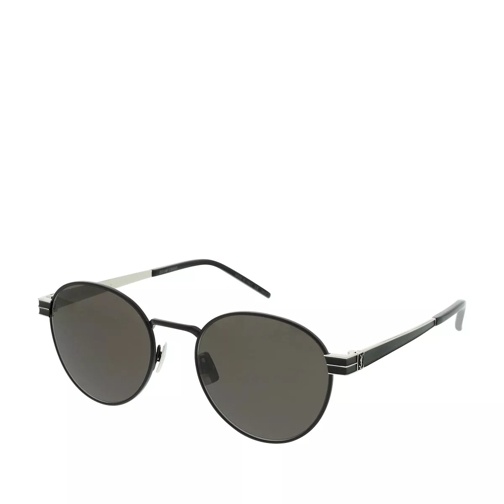 Saint Laurent SL M62-002 52 Sunglasses Black-Silver-Black Lunettes de soleil