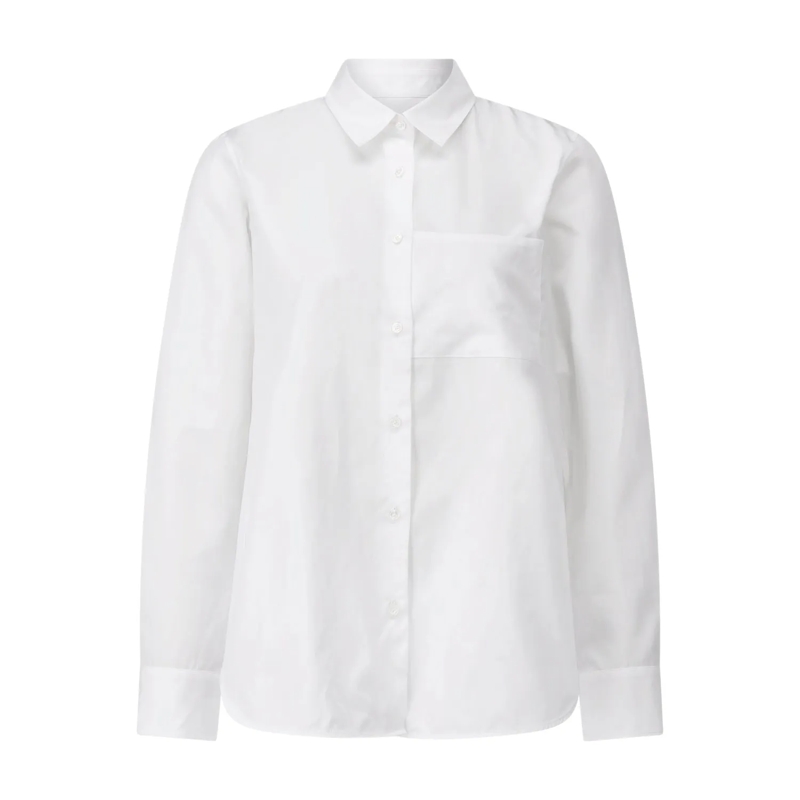 Lis Lareida  Hemdbluse aus Baumwolle Weiß