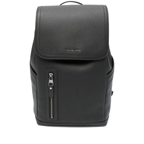 MICHAEL Michael Kors Sac à dos Black Pebbled Leather Logo Backpack Black