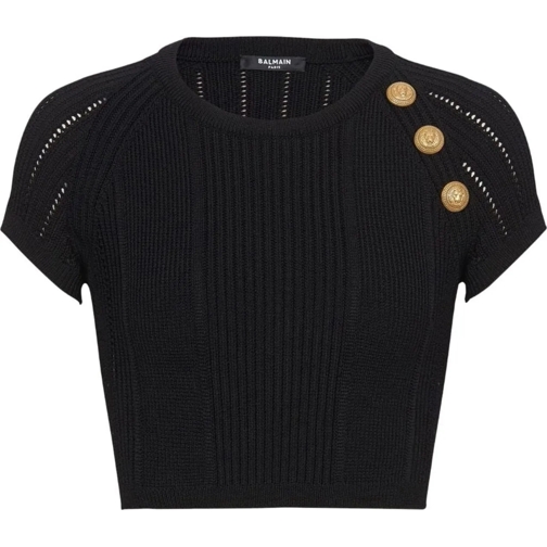 Balmain T-shirts Top Black schwarz