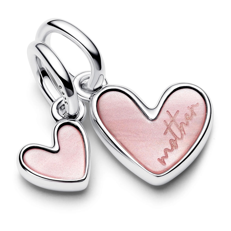 Pandora Anhänger Teilbarer Mutter & Tochter Charm-Anhänger Sterling Silber(Image 7)