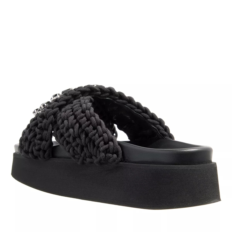 INUIKII Slides Woven Stones Platform Black(Image 2)