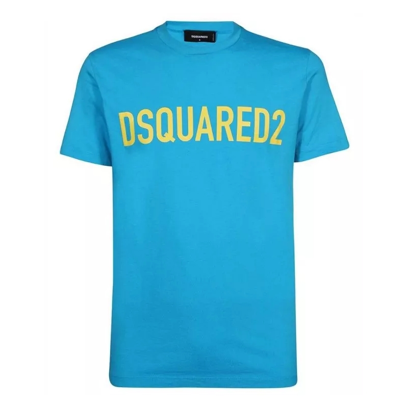 Dsquared2  Blue Cotton Print Tee Blue