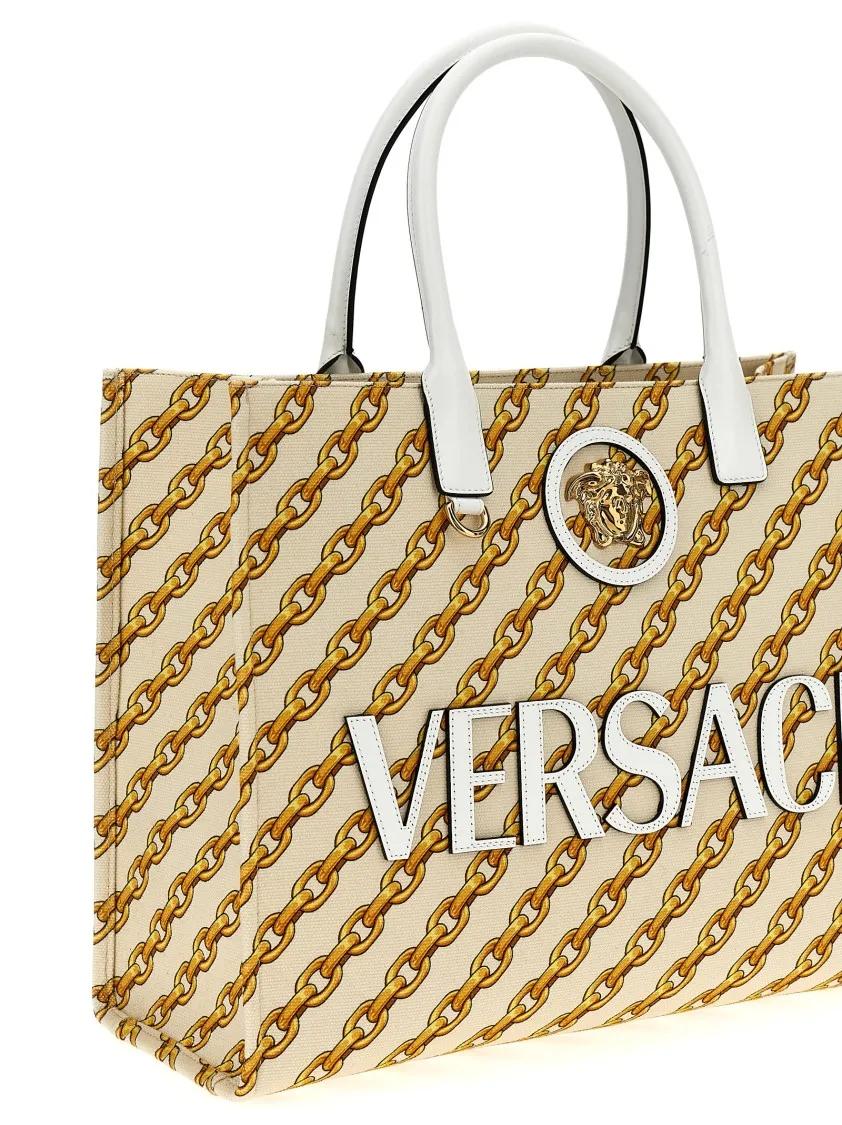 Versace Shoppers & Totes 'La Medusa' Shopping Bag in beige