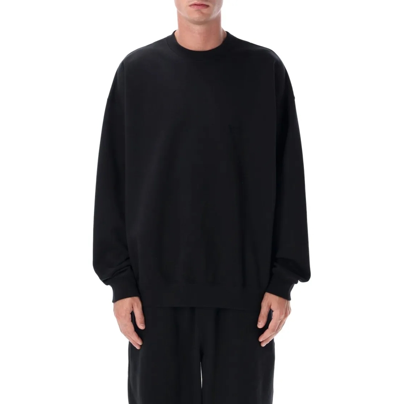 Y-3  Brushed Terry Loose-Fit Crewneck Sweatshirt Black
