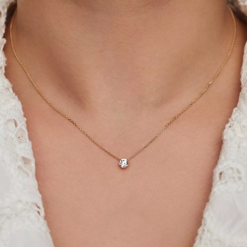 BELORO Collier court Monte Napoleone Stella 9 karat necklace with zirco Gold (Image 2)