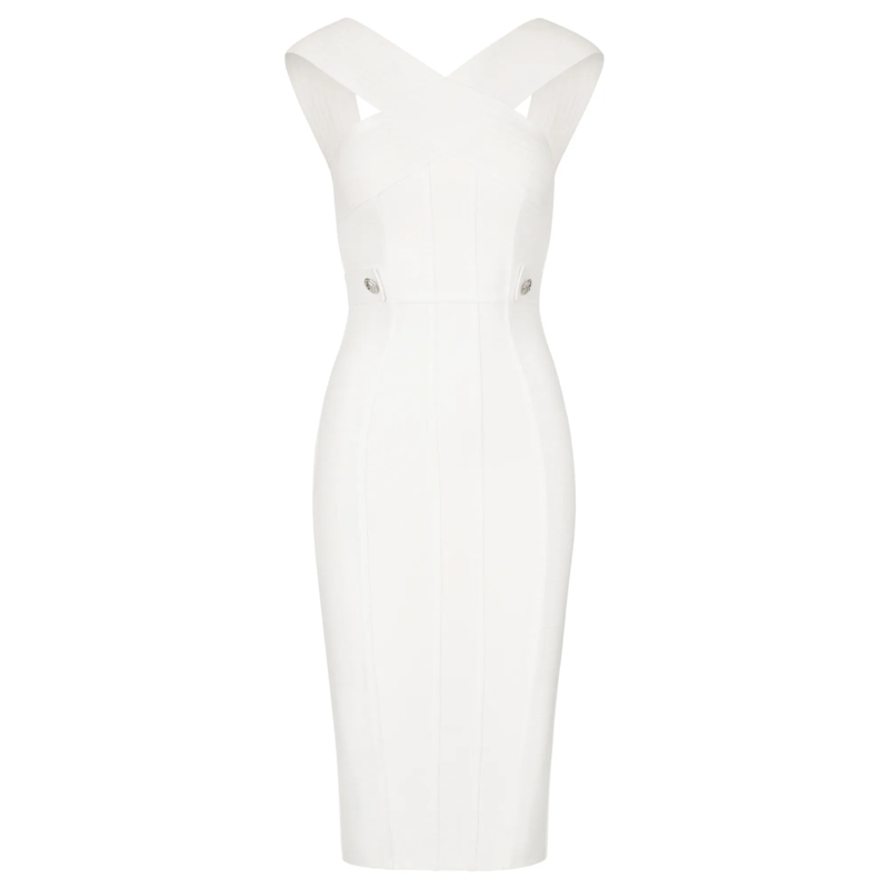 Kraimod Abendkleid Bandagekleid weiss