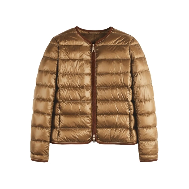 Fay  Lightweight Quilted Down Jacket With Minimalistic  Brown