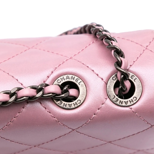 Chanel Sac à bandoulière 2016-2017 Medium CC Quilted Metallic Calfskin Coco rose (Image 2)