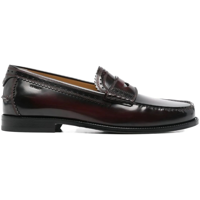 Bally Loafer Flat Shoes Purple lila