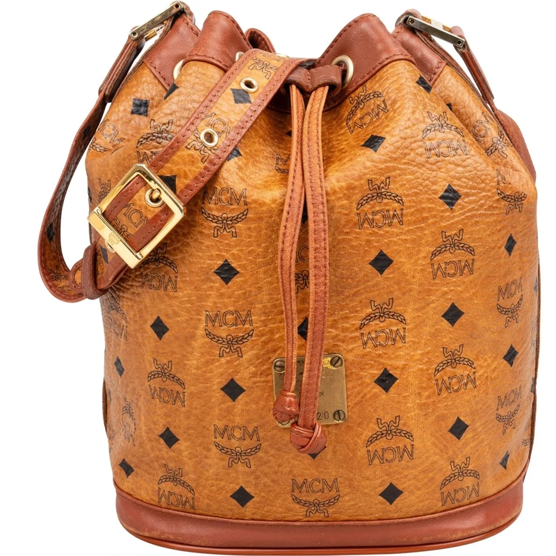MCM Tote MCM Visetos Monogram Bucket Crossbody Bag braun