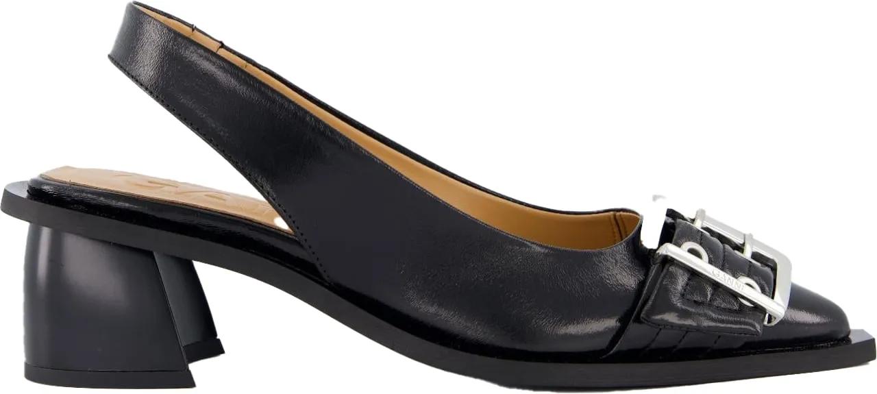 Thumbnail - GANNI Hohe Schuhe - Dames Buckle Slingback Pump Zwart - Gr. 39 (EU) - in Schwarz - für Damen