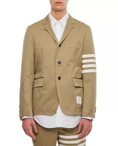 Thom Browne - Classic Sport Jacket W/ 4 Bar In Cotton Twill - Größe 1 - brown