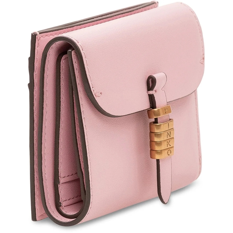 Pinko Geldbörse Portafoglio Saddle con Patta e Chiusura Frontale rose(Image 3)