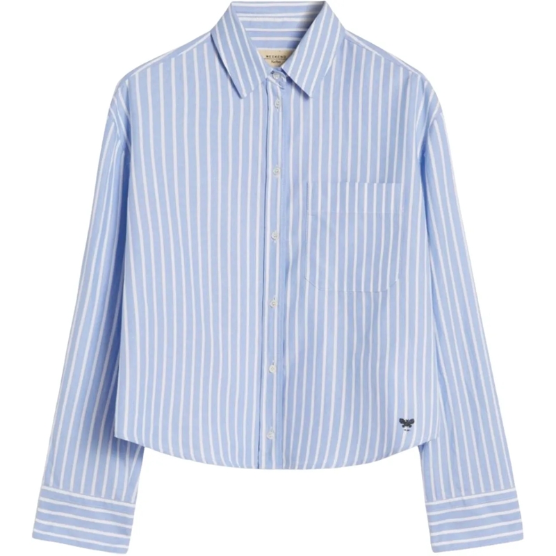 Max Mara Bluse Max Mara Weekend Wkdcartone Blouses Lichtblauw 261 blau