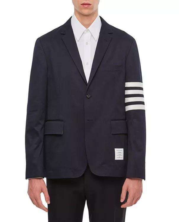 Thom Browne - Unconstructered Classic Sport Jacket W/ 4 Bar In C - Größe 3 - blue