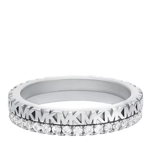 Michael Kors Monogram Band Ring Silver Anello