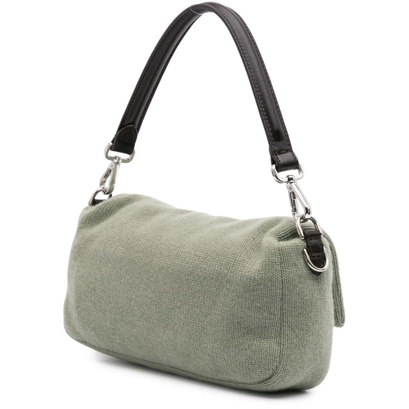 Fendi Schultertasche Cashmere Baguette Satchel grün
