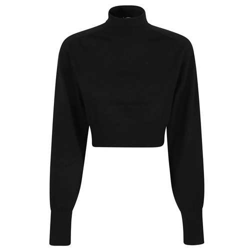 Max Mara Rollkragenpullover Thin Pure Wool Yarn Turtleneck Sweater Black