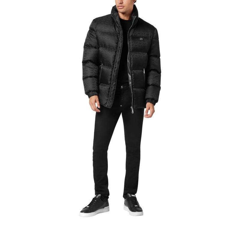 Philipp Plein Übergangsjacke Daunenjacke Monogram schwarz(Image 2)
