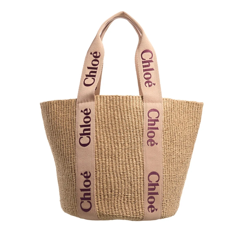 Chloé Korbtasche Woody Tan Rose