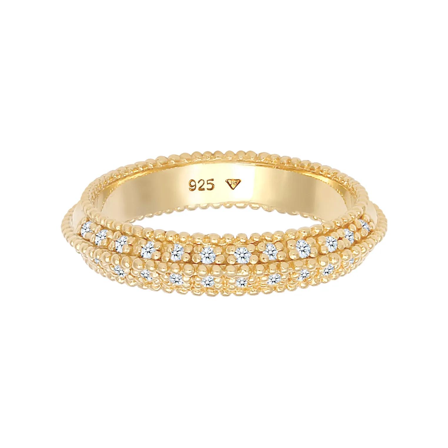 Thumbnail - Elli Ringe - Ring Ladies ring engagement diamond (0.12 ct.) in - Gr. 58 MM - in Gold - für Damen