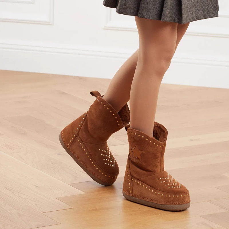 INUIKII Winterboots Cowboy Studs Brown(Image 2)