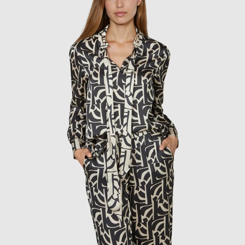 Marc Aurel Bluse Schluppenbluse schwarz(Image 3)