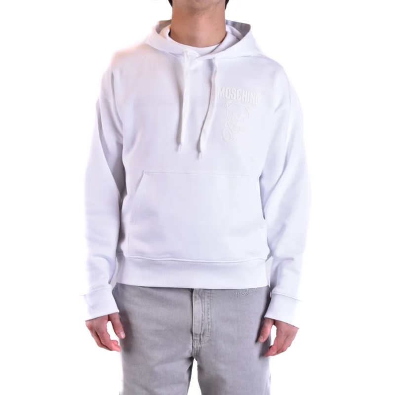 Moschino  White Cotton Hoodie Sweatshirt White