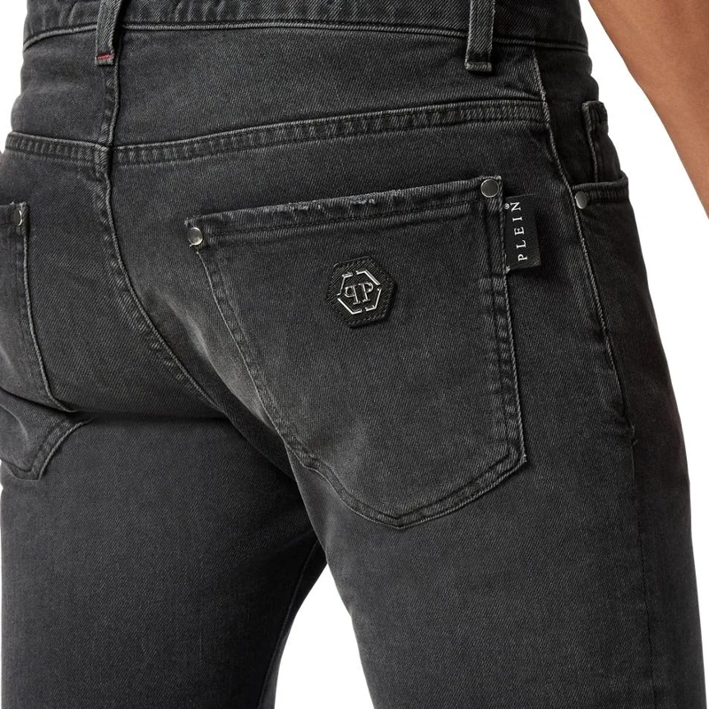 Philipp Plein Jeans mit geradem Bein Supergerader Schnitt Monogram schwarz(Image 5)