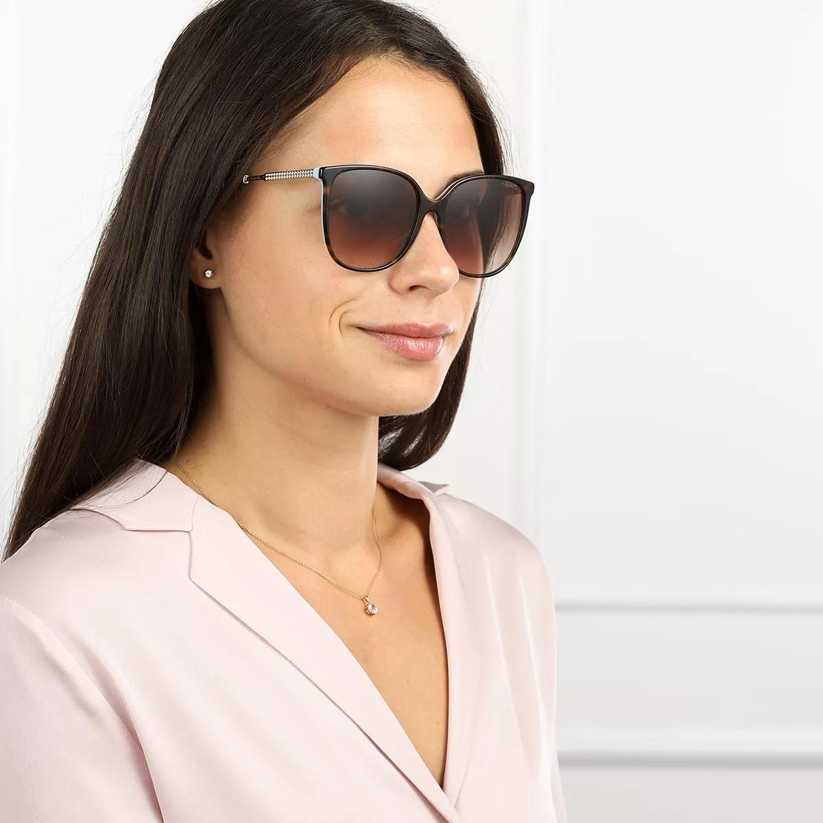 Tiffany havana best sale blue sunglasses