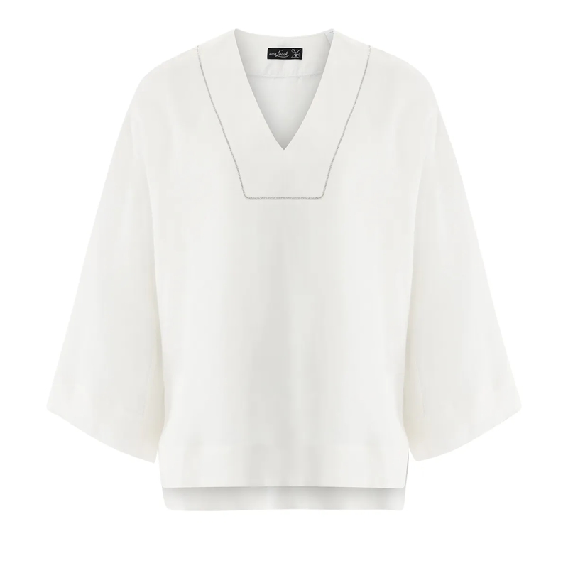 VAN LAACK Bluse Bluse Modern Fit Uni beige