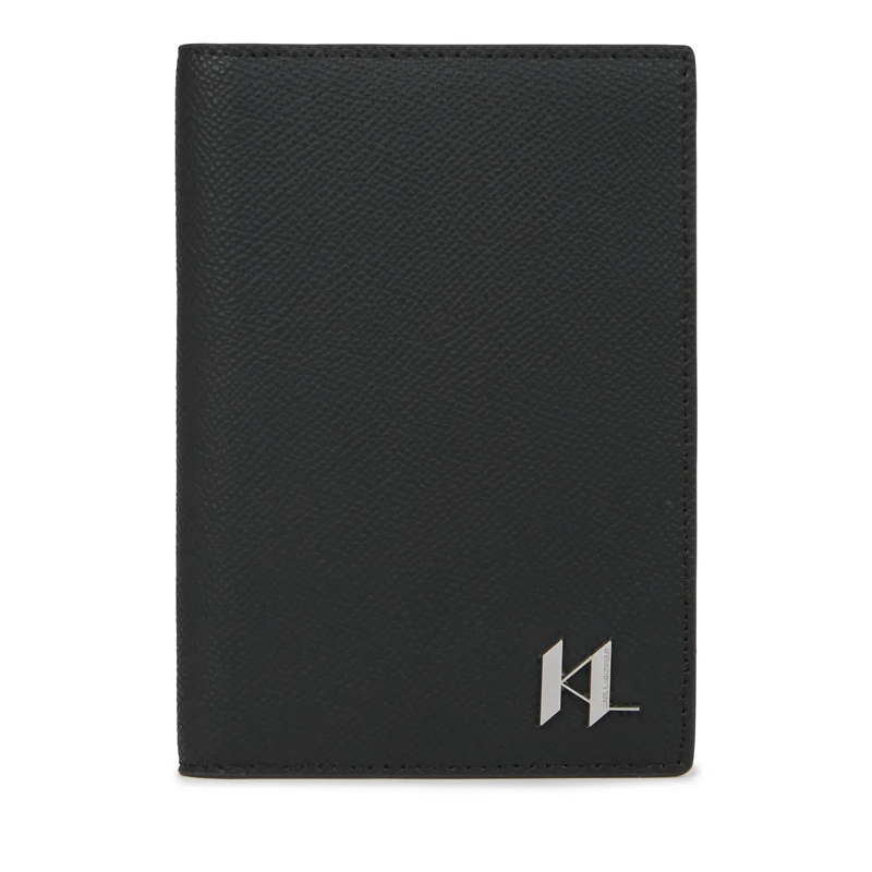 Karl Lagerfeld Reisepass-Etui K/Monogram Reisepassetui Geldbörse schwarz
