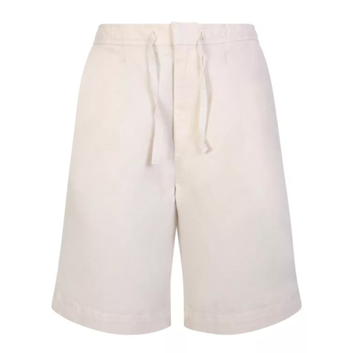 Officine Generale Light Beige Cotton Shorts Neutrals Pantaloncini casual