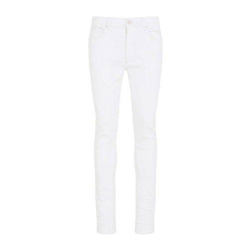 Amiri White Cotton Released Hem Skinny Jeans White Jeans