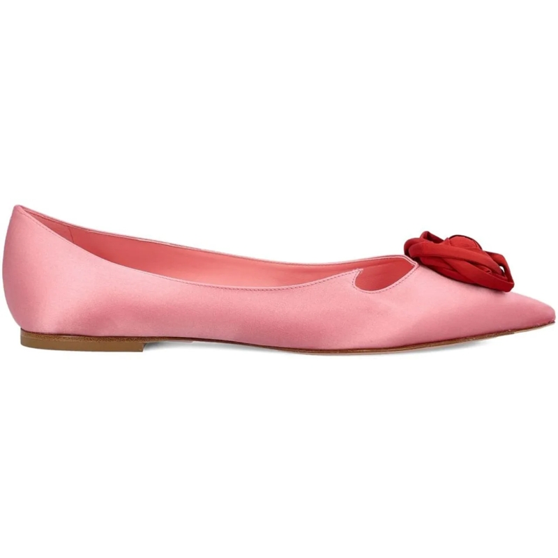 Roger Vivier Ballerinas Flat Shoes Pink rose