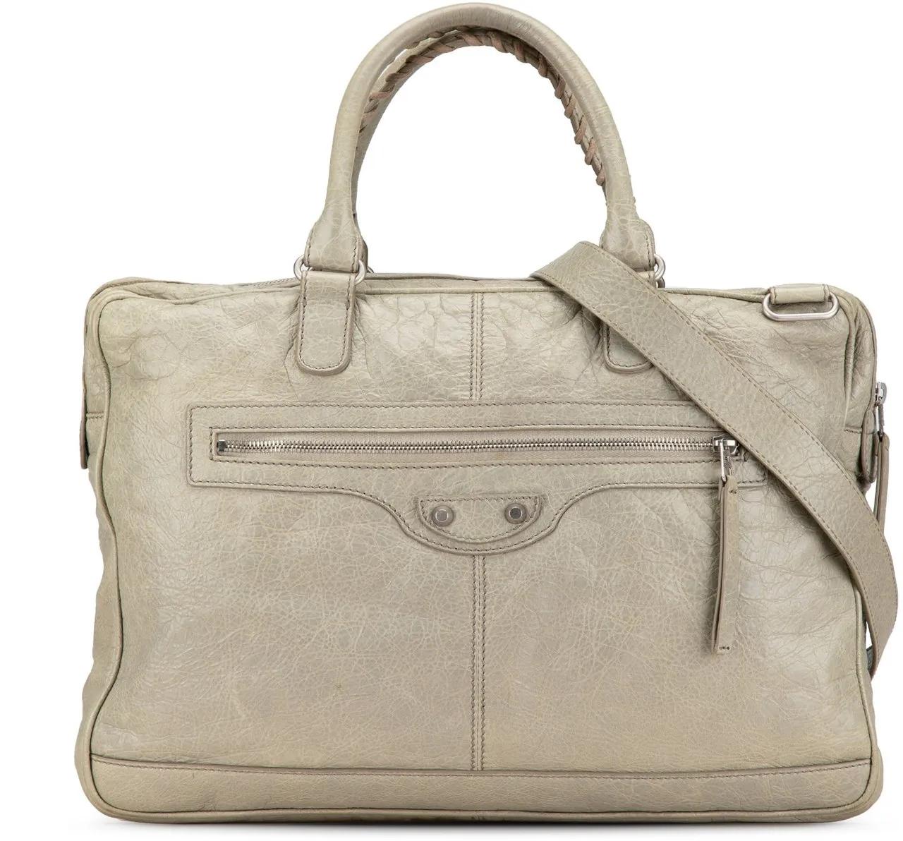 Balenciaga Hobo Bags - Lambskin Motocross Classic Bridge Satchel - Gr. unisize - in Grau - für Damen