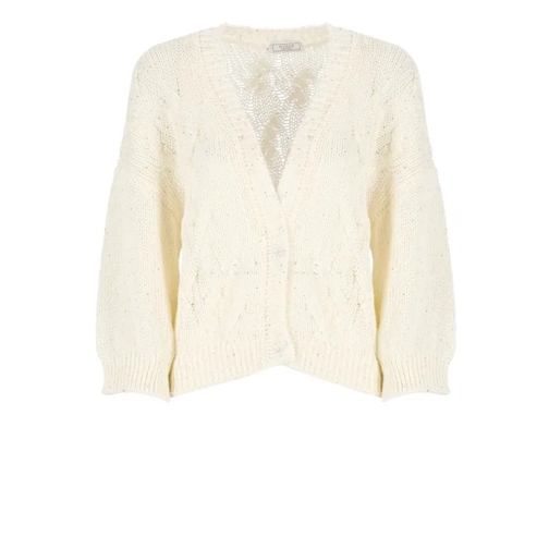 Peserico Ivory Cotton Cardigan Neutrals Strickjacke