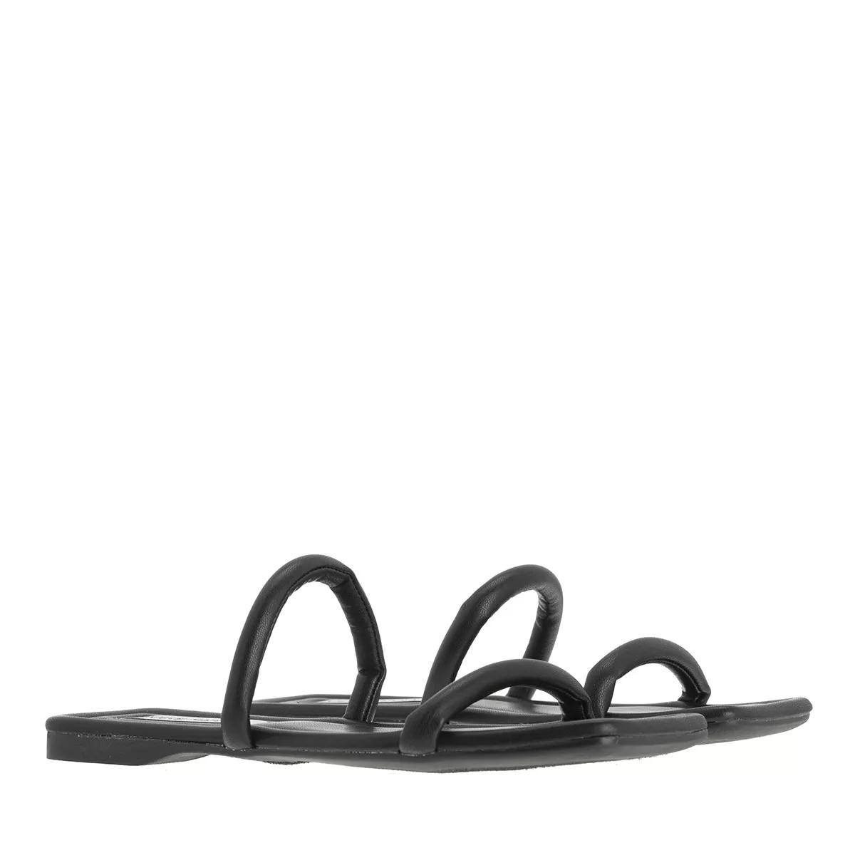 Steve madden black flat sandals sale