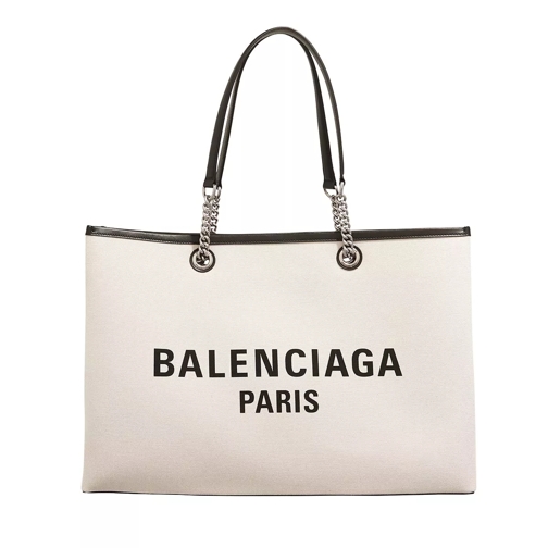 Balenciaga Leather Bag Beige Black Shopper