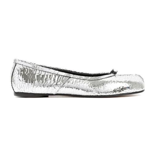 Maison Margiela Silver Calf Leather Tabi New Ballerina Silver Ballerina